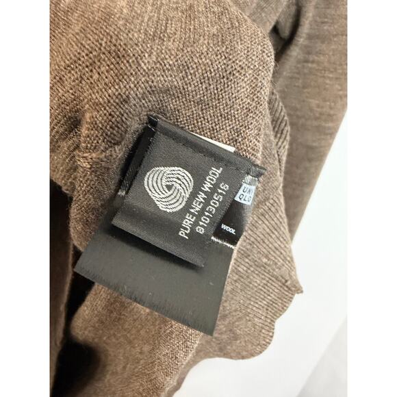 Uniqlo V neck Merino Wool Grey Sweater Brown Men's XL New - Picture 8 of 10